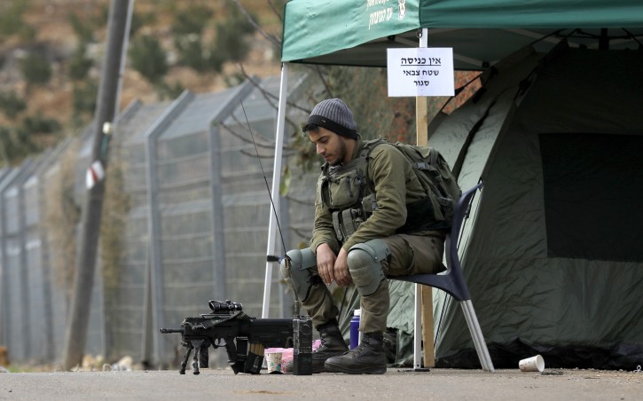 FILE - Israeli soldiers patrol on the Israel border with Lebanon, near the northern Israeli town of Metula, 05 December 2018. EPA