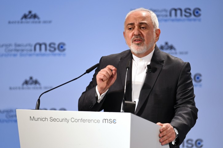 FILE PHOTO: Iran's Foreign Minister Mohammad Javad Zarif speaks during the annual Munich Security Conference in Munich, Germany February 17, 2019. REUTERS/Andreas Gebert