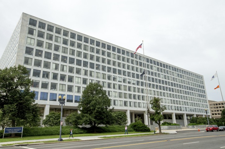 FILE - This Friday, June 19, 2015 file photo shows the Department of Transportation Federal Aviation Administration building, in Washington. F(AP Photo/Andrew Harnik, File)