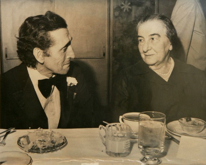FILE - Sam Miller and former Israeli Prime Minister Golda Meir Sam Miller, left, with Israel Prime Minister Golda Meir, in a photo believed to be taken in the 1970s.