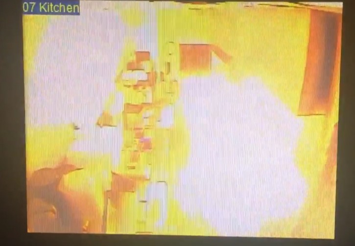 Video grab of the explosion 