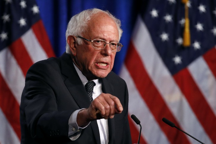 FILE - Democratic presidential candidate, Sen. Bernie Sanders, I-Vt., gives a speech on his 'Medicare for All' proposal, Wednesday, July 17, 2019, at George Washington University in Washington. (AP Photo/Patrick Semansky)
